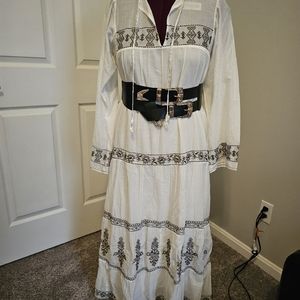 ZARA white long dress